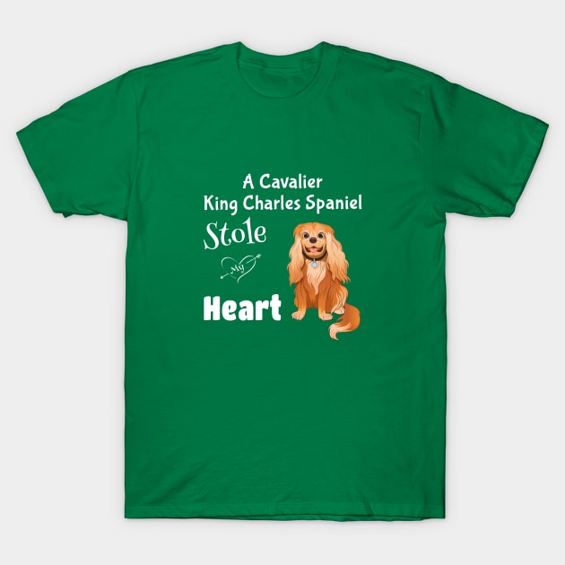 My Ruby Cavalier King Charles Spaniel Stole My Heart T-Shirt by Cavalier Gifts